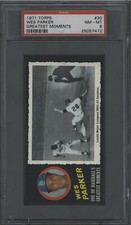 1971 TOPPS GREATEST MOMENTS WES PARKER PSA 8