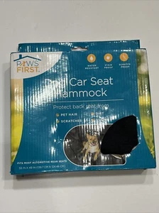 Paws First Dog Car Seat Hammock 55”x49” Water Stain Resistant Seat Cover! Open B - Picture 1 of 5