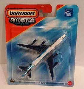 Matchbox Sky Busters Boeing 747-8 Plane 7/32 Blue White Diecast 2025 - Picture 1 of 4