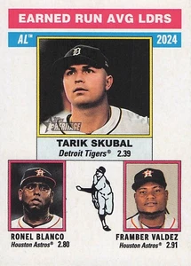 2025 Topps Heritage #202 AL Earned Run AVG LDRS - Picture 1 of 2
