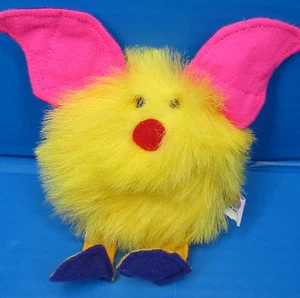 IPA International Toys & Novelity Bright Yellow Puff Ball Bat Plust 7" - Picture 1 of 5