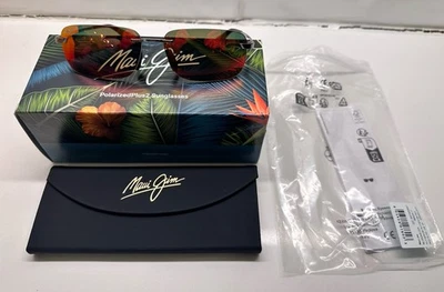 NEW Maui Jim Lanakila Titanium Polarized Sunglasses Red Mirror MJ0624S-001 59mm - Image 1 of 4