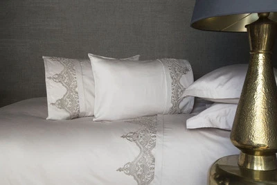 LUXARY BEDDING SET SATEEN 100% COTTON QUEEN 6 PC DUVET COVER SHEET PILLOWCASES - Image 1 of 4