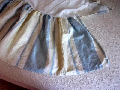 Falda de cama completa a rayas azul claro/amarillo/blanco Foto 1 de 3