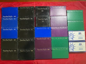 Lot of 24 DIFFERENT 1968-2001 US Mint Proof Sets - Bild 1 von 4
