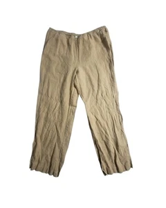 Pantaloni donna J. Jill lino pull-on taglia media Lagenlook hippie naturali - Foto 1 di 7