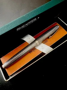 Pluma Estilográfica Sheaffer Imperial Vintage Plata Esterlina Oro 14 Kt En Caja - Imagen 1 de 8