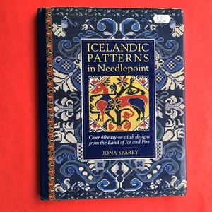 ICELANDIC PATTERNS IN NEEDLEPOINT BOOK  by JONA SPAREY  (1993, Hardcover)  BM - Picture 1 of 1
