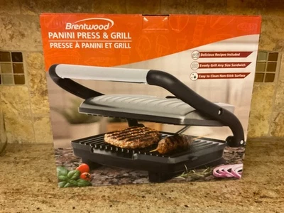 Пресс и гриль Panini модель Brentwood TS-611 нержавеющая сталь электрический - Изображение 1 из 4