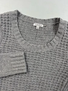 Tunica maglione girocollo Toad & Co 100% lana di agnello taglia small donna grigio waffle - Foto 1 di 10