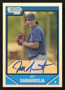 2007 Bowman Chrome Jeff Samardzija Auto Prospects Refractors #/500 #BC227 Card - Picture 1 of 2