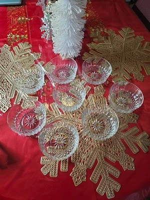 8 cuencos para servir vintage de vidrio transparente Arcoroc France diamante 5 pulgadas redondos Foto 1 de 4