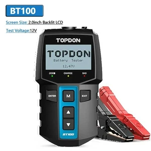 TOPDON BT100 Autobatterietester 24V 12V Lasttester Ladesystem Analyzer UK - Bild 1 von 5