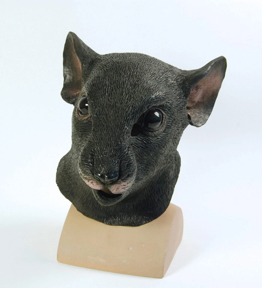 Mens Adults Rat Mask Latex Full head Mouse Animal Halloween Costume Face Disguis - Image 1 of 1