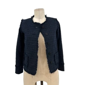 Brooks Brothers Red Fleece Kids Navy Blue Tweed Blazer Girls Size 12 - Picture 1 of 10