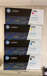 HP 508A FULL SET - (CF360A-CF361A-CF362A-CF363A SEALED BOXES SHIPS FREE - Picture 1 of 1