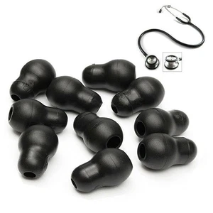 10Pcs Silicone Black Soft Eartips Earplug Earpieces For Littmann Stethoscope - Picture 1 of 9