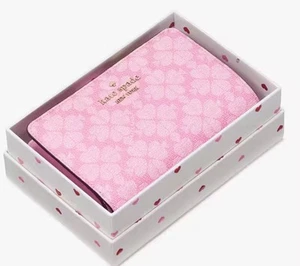 Kate Spade New York Boxed Spade Pink Flower Medium Bifold Wallet NWT Mothers Day - Picture 1 of 3