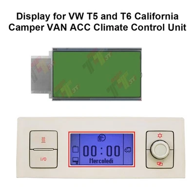 Display for VW T5 and T6 California Multivan Camper ACC Climate Control Unit - Image 1 of 4