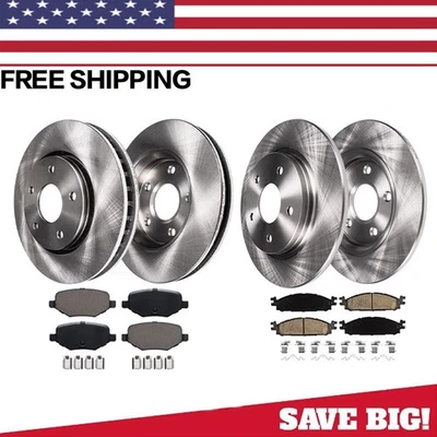 Pastillas de freno rotores delanteros traseros de 12,80 pulgadas para Ford Flex Explorer Taurus MKT MKS Foto 1 de 4