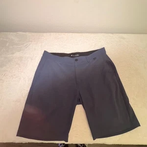 Travis Mathew Shorts Mens 36 Blue Stretch 9" Inseam Flat Front Casual Activewear - Picture 1 of 10