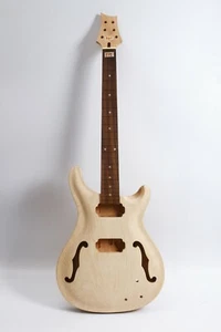 DIY Electric Guitar Kit Guitar Neck 22 Fret Semi hollow Guitar Body Maple Wood - Picture 1 of 10