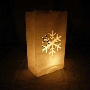 Luminarias de papel de copo de nieve Quasimoon/bolsas de linterna luminarias iluminación de camino (1... - Imagen 1 de 3