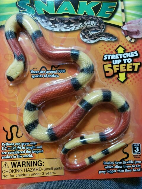 2 asst LARGE 24 IN RUBBER SNAKES realistic fake play snake TOY REPTILE NEW  gags