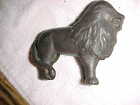 Antique STANDING LION BANK  -  CAST IRON  -  GREAT OLD SURFACE