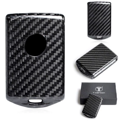 Auto Remote Key Case Shell Cover for Volvo XC60 XC90 S90 V90 2018 Carbon Fiber - Image 1 of 4