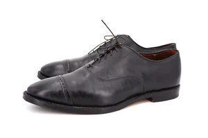 USADO 15x | $425 ALLEN EDMONDS x BB 13 D FIVE AVENUE GORRA DE CUERO NEGRO PUNTERA - Imagen 1 de 15