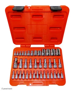 TORX BITS, E-TORX SOCKETS, TAMPER TORX BIT SET – star bits automotive hand tools - Picture 1 of 2