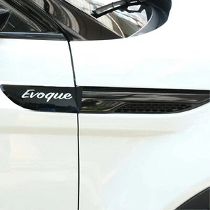 Chrome Evogue sticker For Side Door Fender Air Vent Range Rover Evoque 2012-2018 - Picture 1 of 8