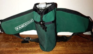 Riñonera vintage Fabcon verde dos bolsillos cerveza Koozie botella de agua caminata cintura - Imagen 1 de 5