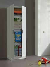 VITA 2 Door Cabinet Modular Utility Cupboard 4 Shelf White 180cm Tall 59cm Wide