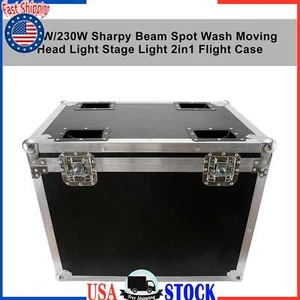 200W/230W Sharpy Beam Spot Wash Moving Head Light Stage 2in1 Flight Case US - Picture 1 of 14
