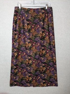 Vintage Maxi Skirt Size 12 Floral Tapestry Goblincore Cottagecore Office Siren — 第 1/4 张图片