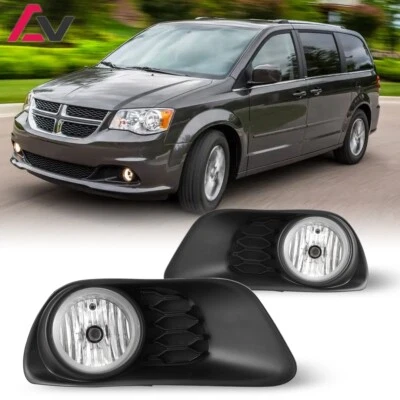 Par de luces antiniebla transparentes para Dodge Grand Caravan 2011-2020 + cableado + interruptor Foto 1 de 4