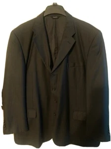 Cianni Cellini Mens Four Button Suit Jacket 50R Charcoal Windowpane - Picture 1 of 7