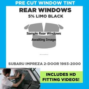 Pre Cut Window Tint For Subaru Impreza 2-door 1993-2000 - 5% Limo Rear - Picture 1 of 6