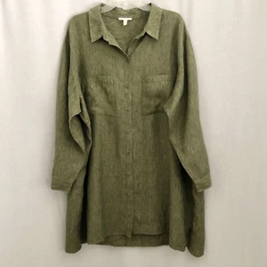 Eileen Fisher Organic Linen Shirt Dress Size 3X - Picture 1 of 10