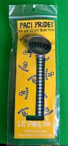 BAYLOR BEARS PACI PRIDE SCHNULLERCLIP FÜR BABY/BABYS Lil Fans BLEIFREI - Bild 1 von 2
