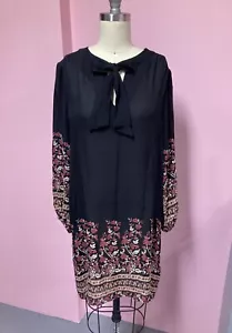 Abito boho joie nero seta fiocco pressy anteriore m - Foto 1 di 5