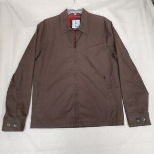 Volcom Men's Medium Naileder Jacket  Brown Full Zip Pockets Long Sleeve Lined