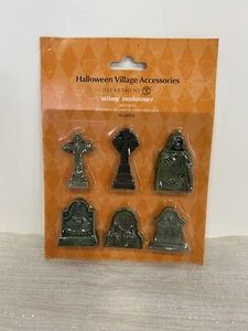 Dept 56 Halloween Village Accesorios Pueblo Lápidas Conjunto De 6 NUEVO - Imagen 1 de 2
