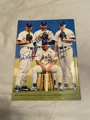 Signed Mets Team P. Wilson, J. Isringhausen, B. Pulsipher, J. Payton Beckett - Image 1 of 3