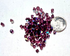 100 Pc. Swarovski Crystal Amethyst Ab 4mm Loose Beads 5301 Bicone Purple