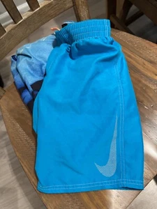 2 Boy Swim trunks Size 10/12 - Blue Nike Large and Crazy 8 Large in great condit - Picture 1 of 4