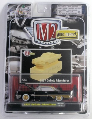 Castline 2008 M2 Machines Auto-thentics 1957 DeSoto Adventurer negro y dorado Foto 1 de 4