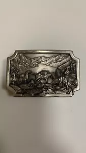 1983 Siskiyou Mark Twain Roughing It Belt Buckle - Picture 1 of 3